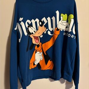 Disneyland Resort Goofy Blue Sweatshirt